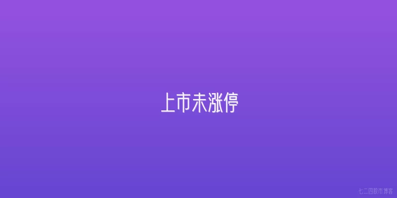 上市未涨停